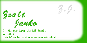 zsolt janko business card